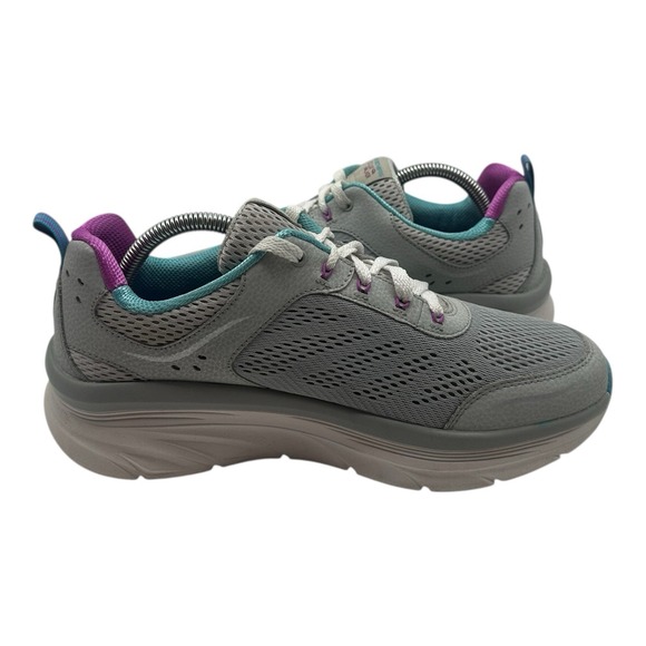 Skechers D'Lux Walker Walking Shoes Women's Size 11 Grey Sneakers Comfort 149023 - Picture 6 of 10